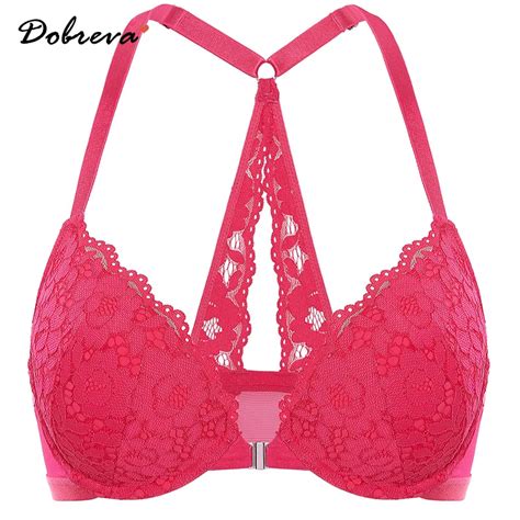 Dobreva Reggiseno Da Donna Con Chiusura Frontale Floreale In Pizzo Con