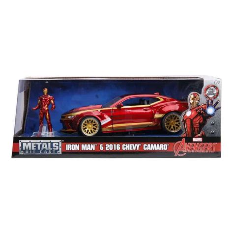 Iron Man 2016 Chevy Camaro Ss Die Cast Car With Iron Man Figure The Model Shop