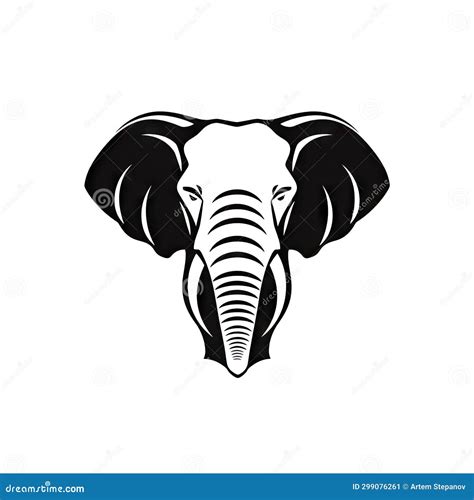 Elephant Head Icon, Minimal African Animal Silhouette, Elephant ...