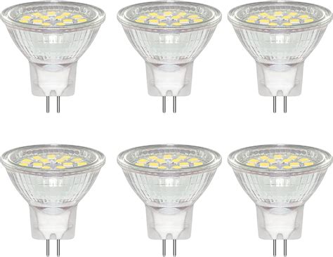 Lot De 6 Ampoules Led 3w Mr11 Gu4 12v 24v Spot Blanc Froid 6000k