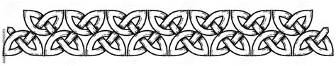 Celtic knot border clip-art, with shadows. Linear border made with ...