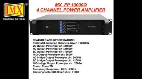 High Power Amplifier Mx Fp Q Channel At Rs Power