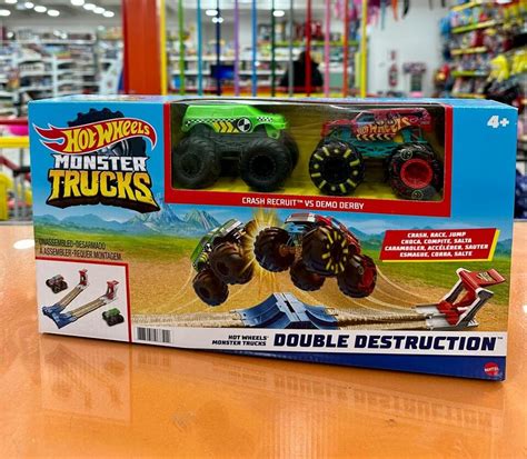 MATTEL HOT WHEELS MONSTER TRUCKS DOBLE DESTRUCCION Rayuela