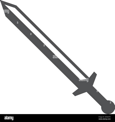 Sword Icon Retro Attack Weapon War Blade Stock Vector Image And Art Alamy