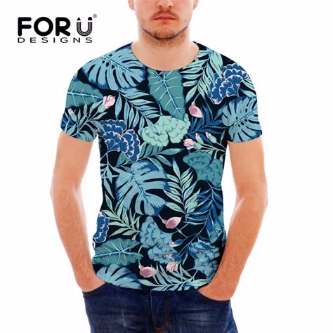 Buy Forudesigns Men T Shirt Summer Hawaiian Style Short Sleeve Tshirt For Male