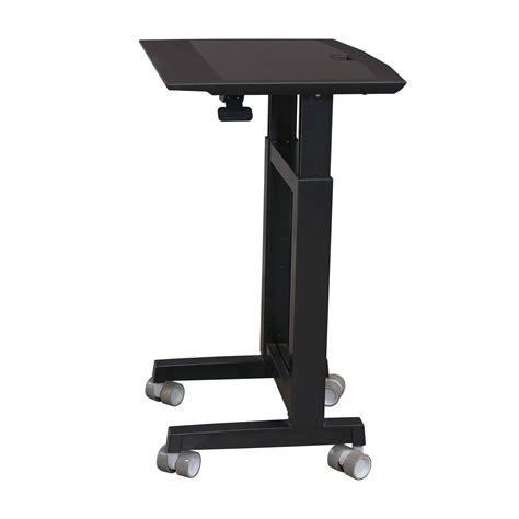 Adjustable Height Used Mobile Podium, Black - National Office Interiors ...