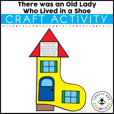 There Was An Old Lady Who Lived In A Shoe Craft Activity Crafty Bee