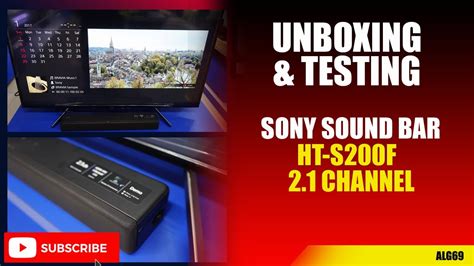 Unboxing Ang Testing Sony Sound Bar HT S200F YouTube