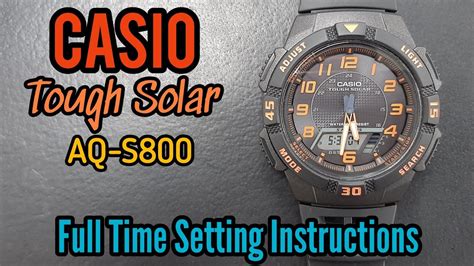 Casio Digital Watch AQ S800 Time Setting Instructions SolimBD Watch