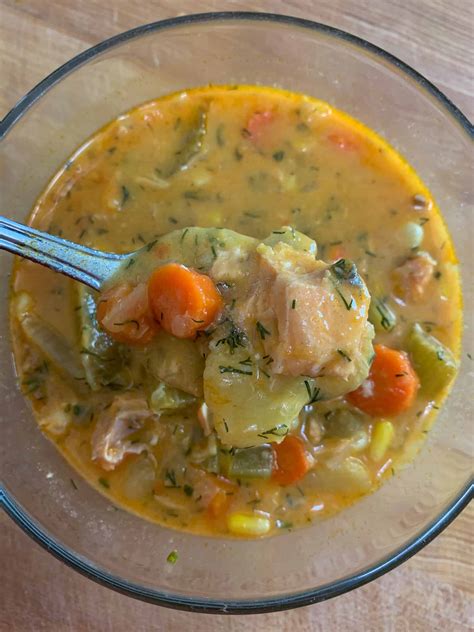 Instant Pot Salmon Chowder With Canned Salmon How To Make Dinner