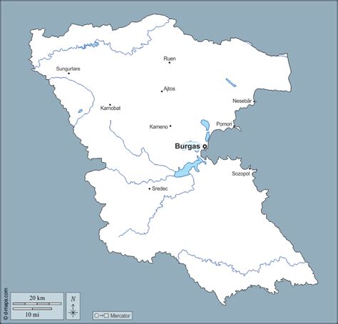 Burgas free map, free blank map, free outline map, free base map ...