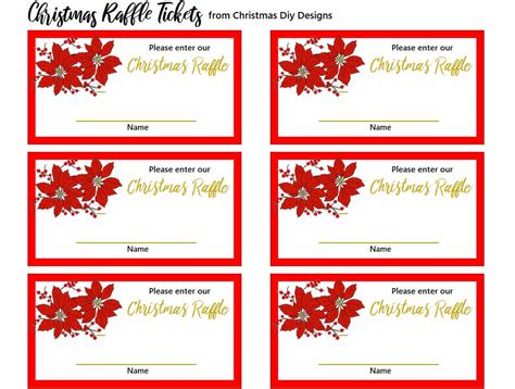 Printable Christmas Party Raffle Tickets - Etsy