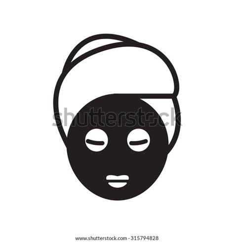 Spa Face Mask Treatment Woman Icon Stock Vector Royalty Free