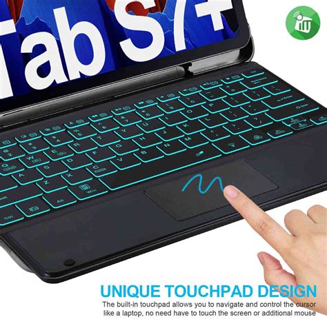 Hk S T Smart Bluetooth Keyboard Leather Case With Touchpad And Light