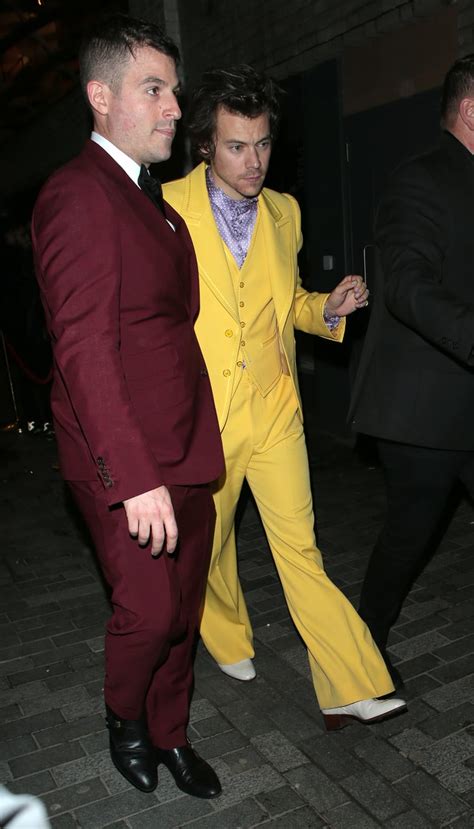 Harry Styles Yellow Marc Jacobs Suit At The Brit Awards 2020 Popsugar
