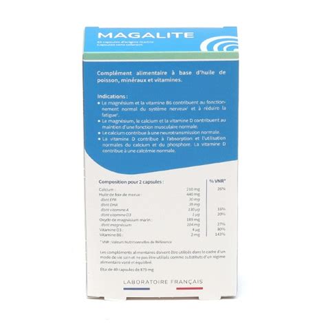 Codifra Magalite capsules Magnésium Equilibre nerveux Fatigue