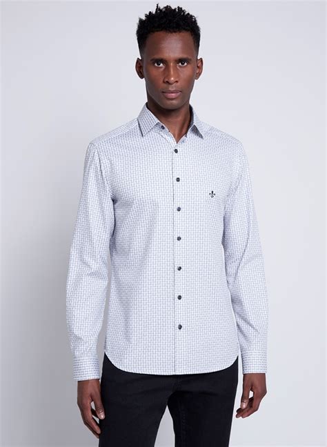 Camisa Maquinetada Xadrez Dudalina Masculina Camisa