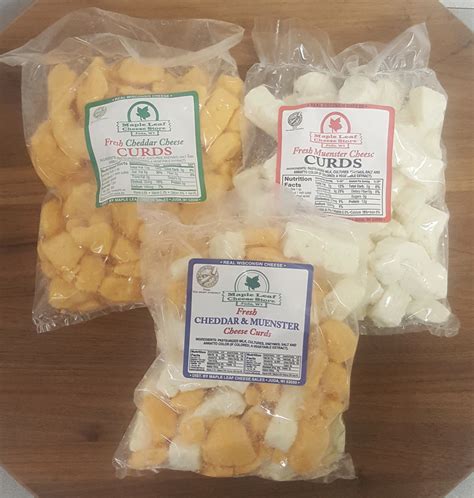 Cheese Curds, plain and flavored 16oz – Maple Leaf Cheese Store