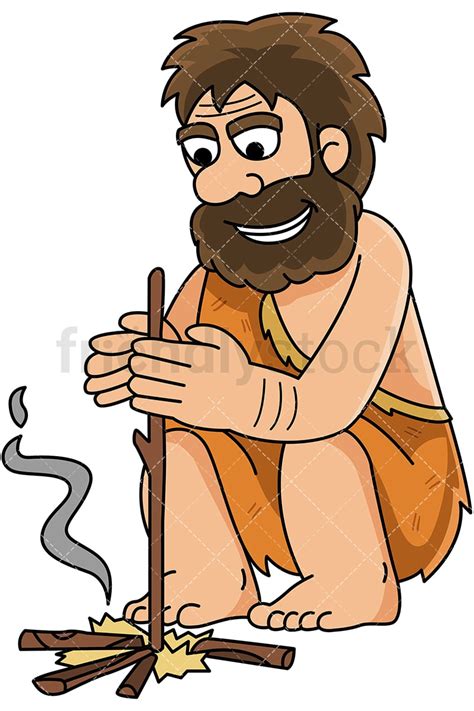 Caveman Cartoon Fire