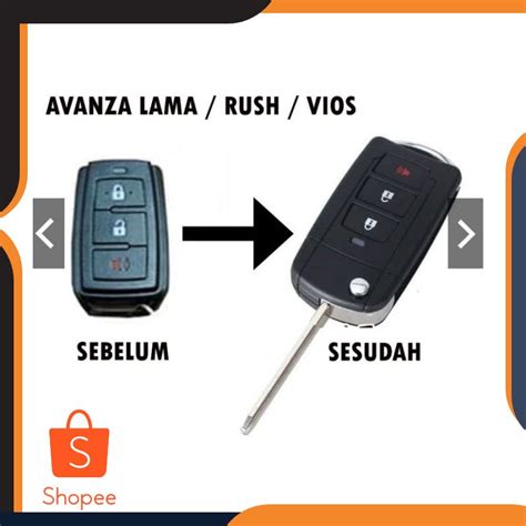 Jual Casing Rumah Kunci Lipat Flip Key Remote Toyota All New Avanza