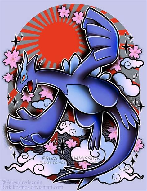 Shadow Lugia Commission By Retkikosmos On Deviantart Pokemon Tattoo Shadow Lugia Pokemon Sketch