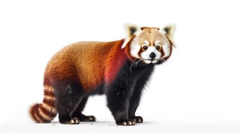 Curiosa ilustração realista de foto de panda vermelho ia generativa