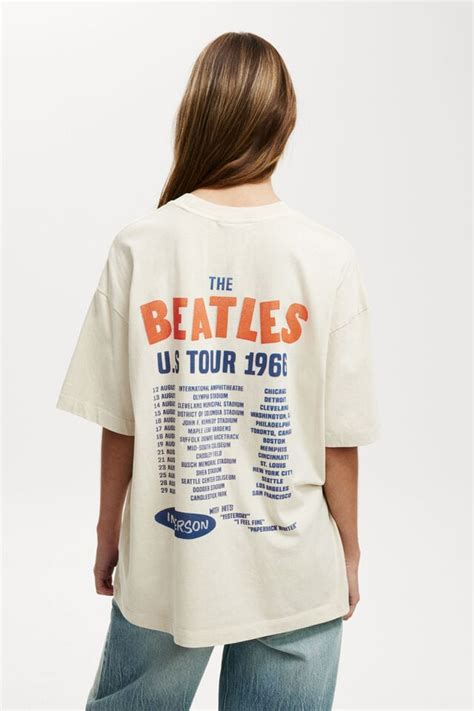Beatles Music Boxy Graphic Tee