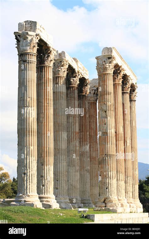 Columnas Ruinas Olympieion O Templo De Zeus Ol Mpico En Atenas