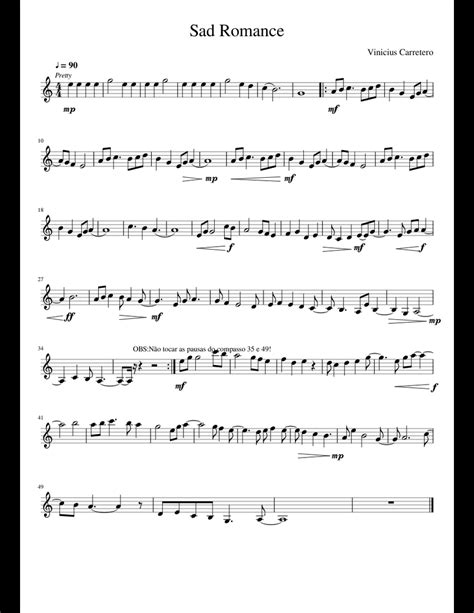 Sad Violin Sheet Music