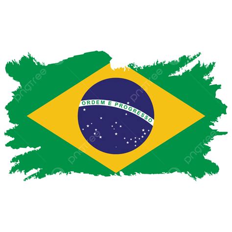 Gambar Desain Bendera Nasional Brasil Brazil Nasional Bendera Png