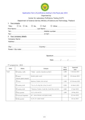 Fillable Online Dss Go Application Form Of Proficiency Testing In The