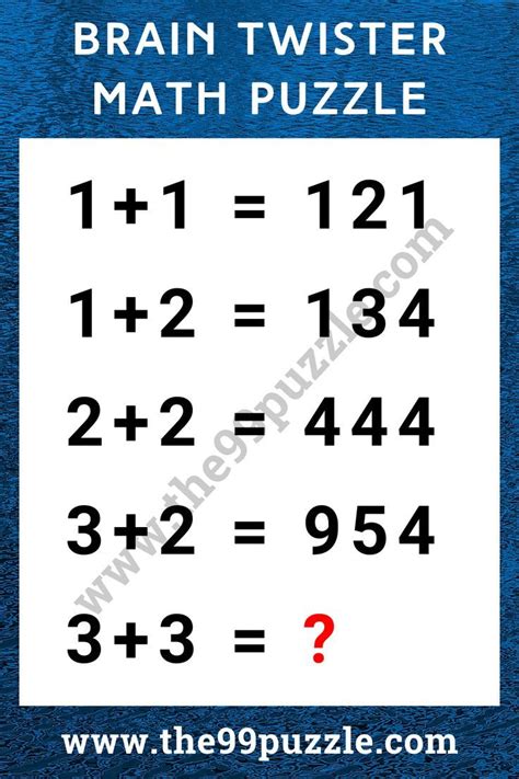 Can you solve the brain-twister math puzzle? | Maths puzzles, Brain ...