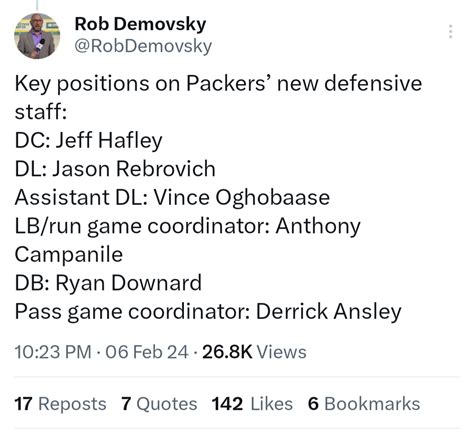 Packers new defensive staff : r/GreenBayPackers