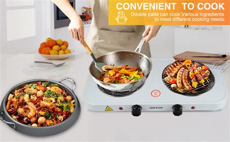 Amazon HAITOP Countertop Burner Electric Double Burners 2000 Watts Electric Hot Plate