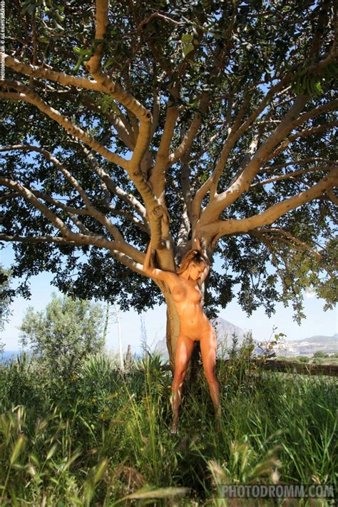 Naked Chick Under A Tree