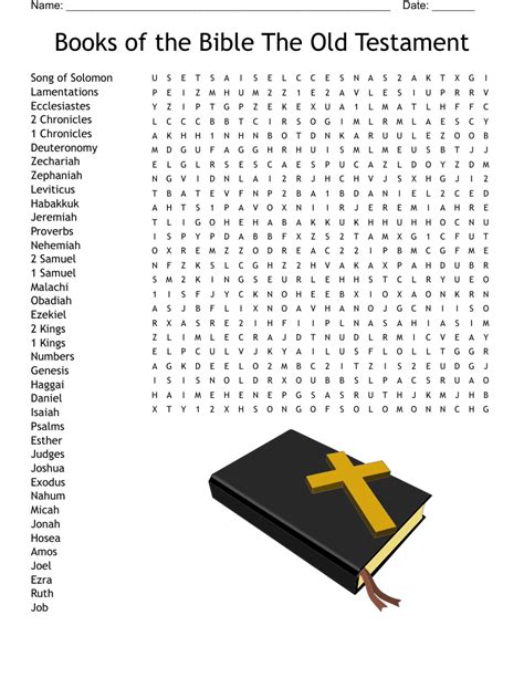 Old Testament Books Word Search Printable