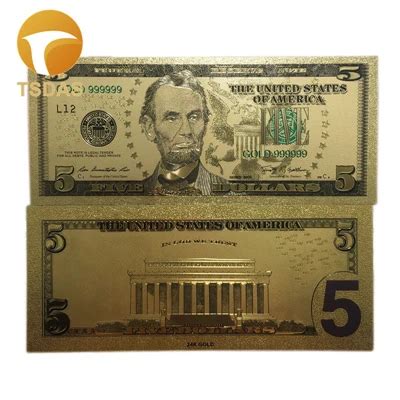 USA 100 DOLLAR Gold Banknote Luxury 999 24k Gold Note Bill for ...