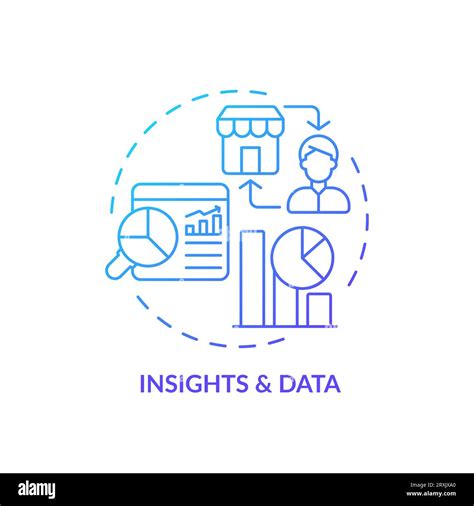 2d Gradient Thin Linear Icon Insights And Data Concept Stock Vector Image And Art Alamy