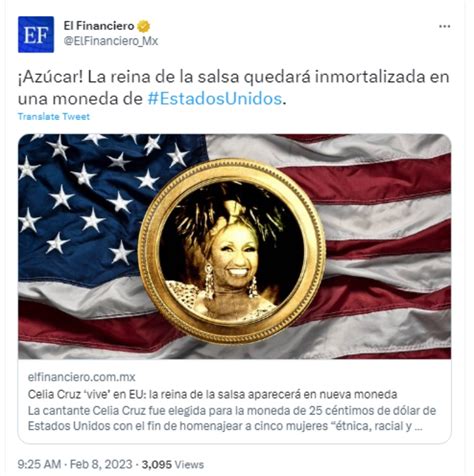 Celia Cruz Centavos La Cantante Aparecer En La Moneda De Eeuu