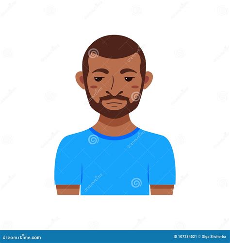 American African Men Facial Expression Stock Vector Illustration Of