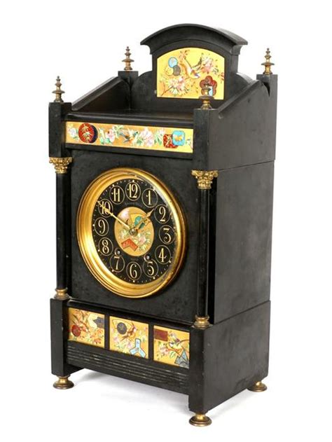 Ansonia Chinoiserie Decorated Black Slate Clock Price Guide