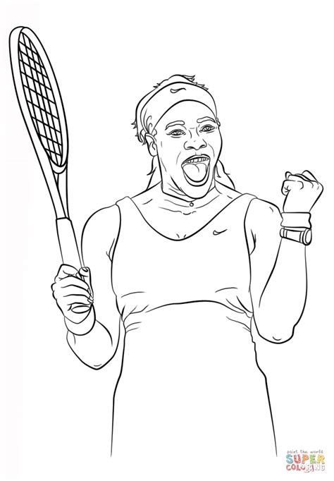 Coloriage Serena Williams Coloriages à Imprimer Gratuits