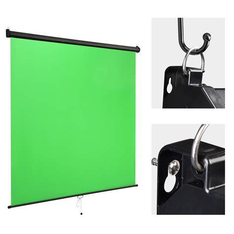 Instahibit Retractable Green Screen Backdrop Chromakey Wall Ceiling