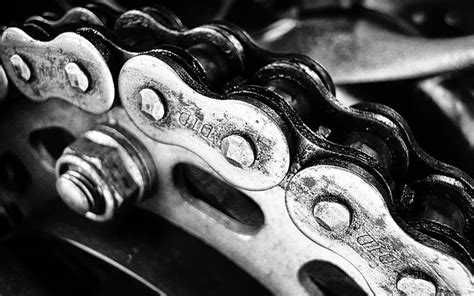 Hd Wallpaper Chain Macro Bw Hd Bikes Wallpaper Flare