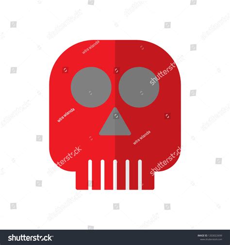 Simple Skull Outline On White Background Stock Vector Royalty Free