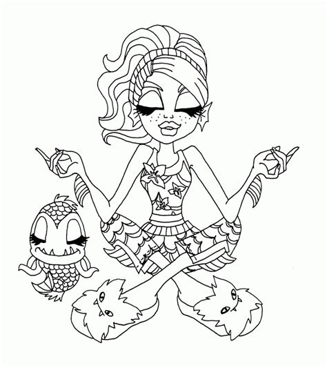 Monster High Coloring Pages Lagoona Blue Coloring Home