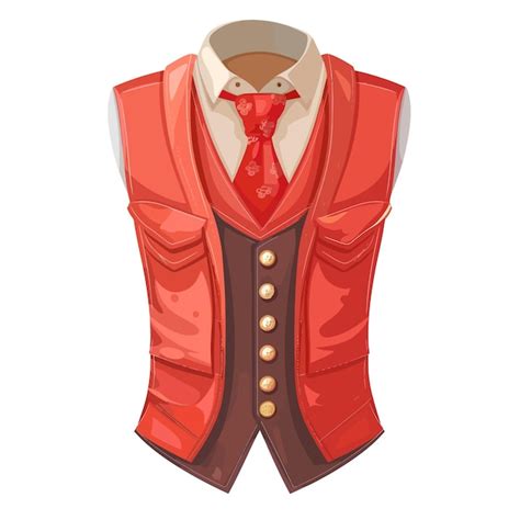 A Red Vest With A Red Tie And A Red Vest That Says Quot Helve Quot