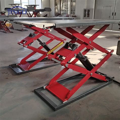 3500kg Lifting Weight Stationary Hydraulic Scissor Hoist Effective