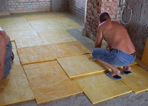 Теплоизоляция бетонного пола под стяжку своими руками. Поэтапное ...