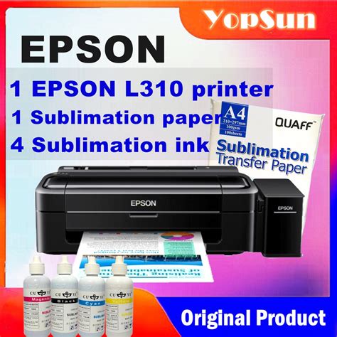 Epson L310 Single Function Printer With Sublimation Ink Shopee